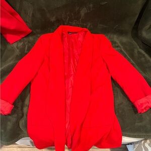 Boohoo Bold Scarlet Blazer